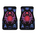 Cancer And Astrological Signs Print Front Car Floor Mats