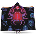 Cancer And Astrological Signs Print Hooded Blanket
