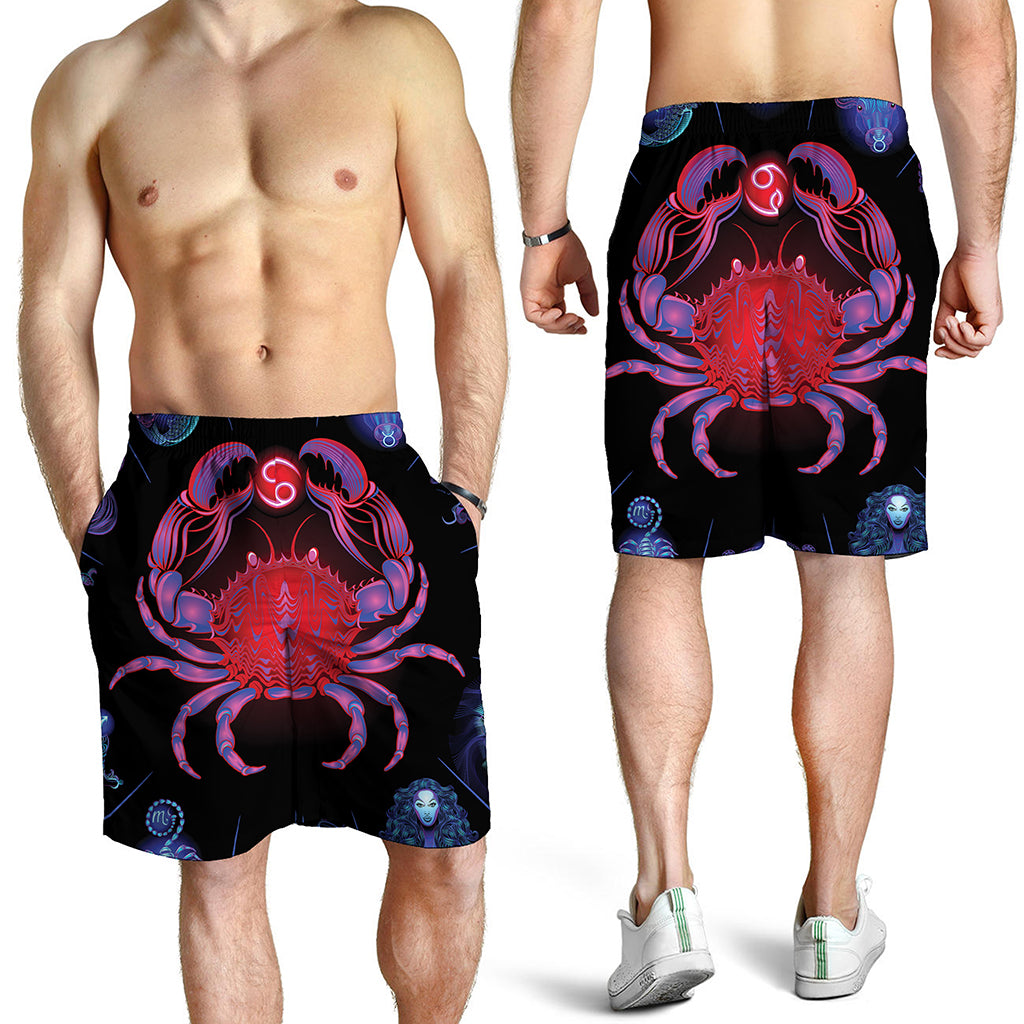 Cancer And Astrological Signs Print Men's Shorts