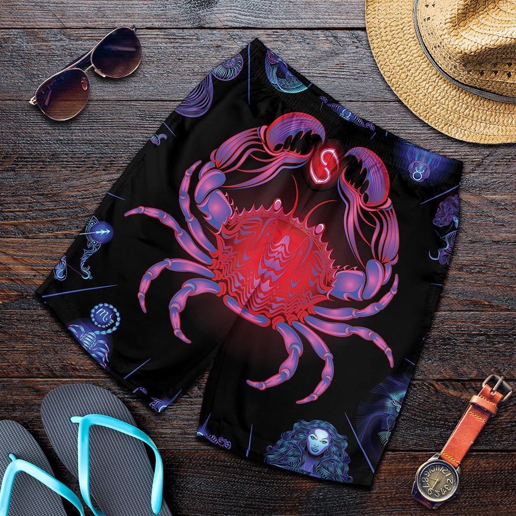 Cancer And Astrological Signs Print Men's Shorts