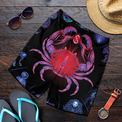 Cancer And Astrological Signs Print Men's Shorts