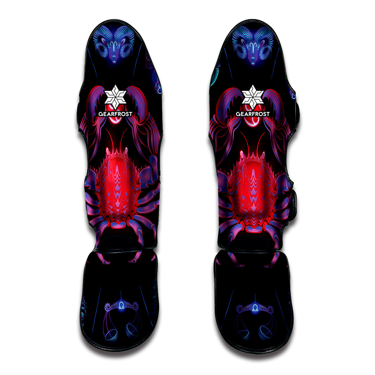 Cancer And Astrological Signs Print Muay Thai Shin Guard