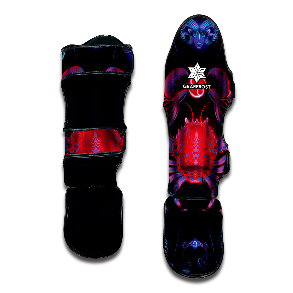 Cancer And Astrological Signs Print Muay Thai Shin Guard
