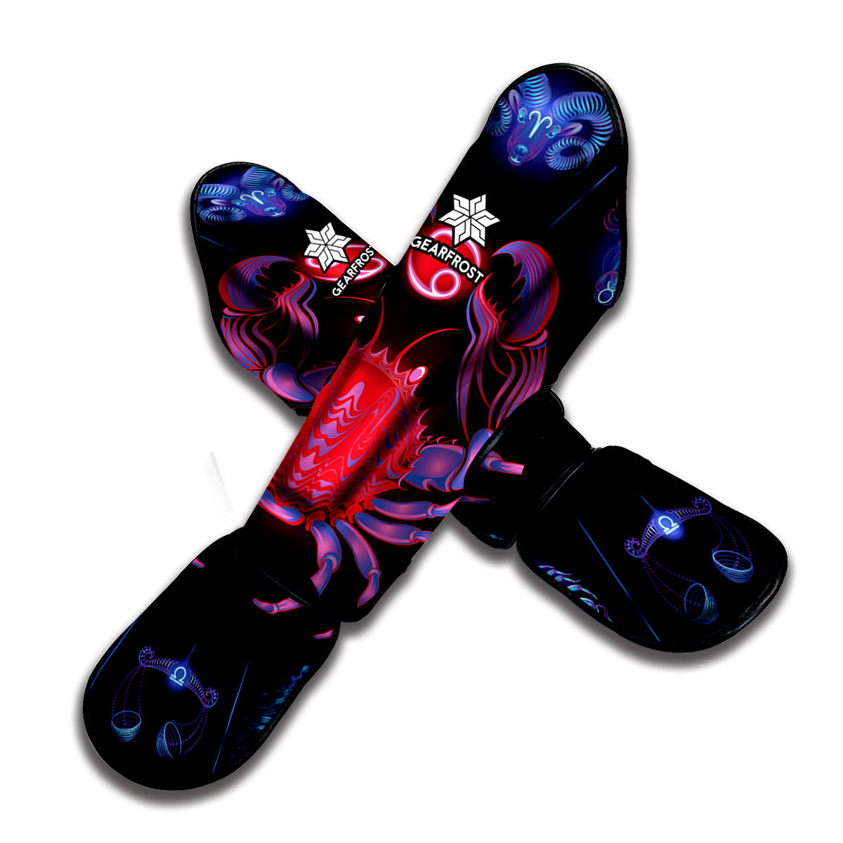 Cancer And Astrological Signs Print Muay Thai Shin Guard