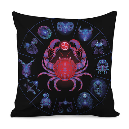 Cancer And Astrological Signs Print Pillow Cover