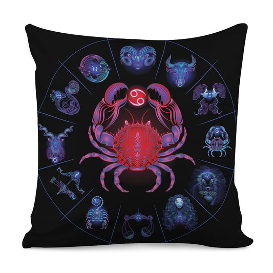 Cancer And Astrological Signs Print Pillow Cover
