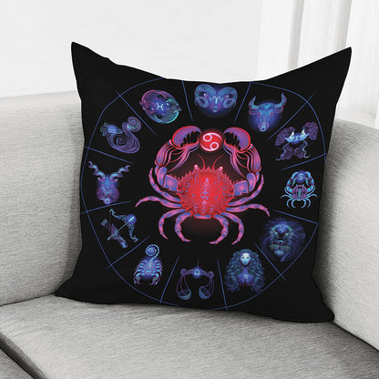 Cancer And Astrological Signs Print Pillow Cover