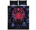Cancer And Astrological Signs Print Quilt Bed Set