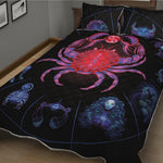 Cancer And Astrological Signs Print Quilt Bed Set