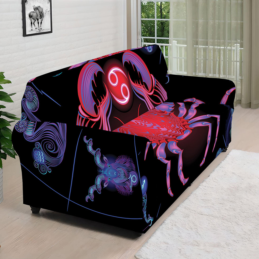 Cancer And Astrological Signs Print Sofa Cover