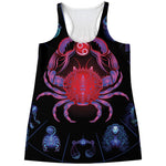 Cancer And Astrological Signs Print Women's Racerback Tank Top