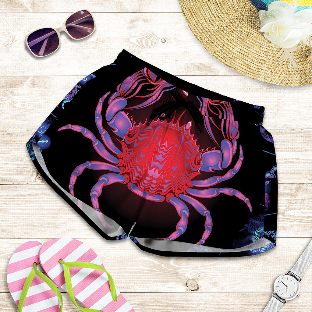 Cancer And Astrological Signs Print Women's Shorts