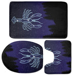 Cancer Constellation Print 3 Piece Bath Mat Set