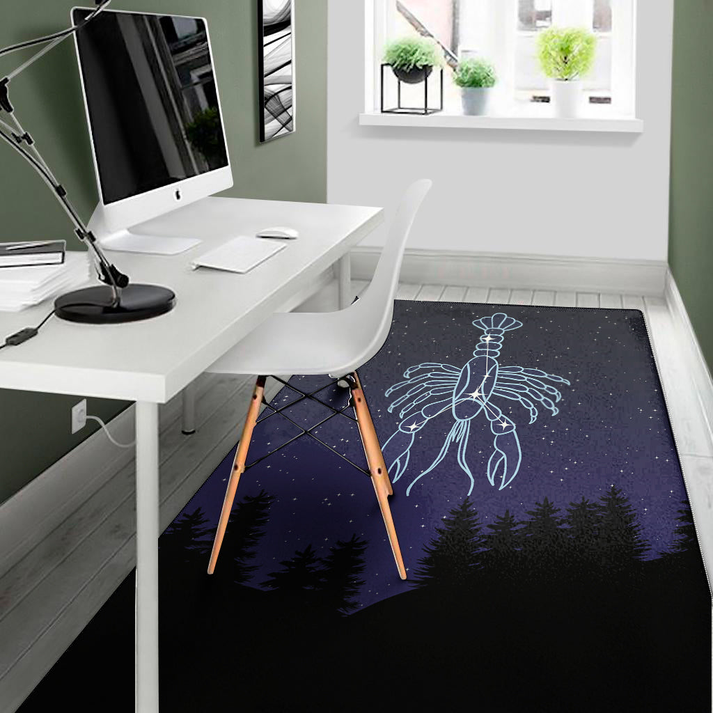 Cancer Constellation Print Area Rug