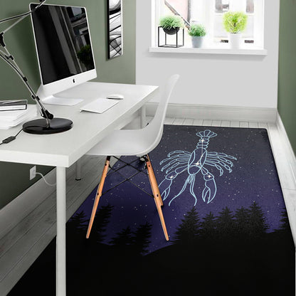 Cancer Constellation Print Area Rug