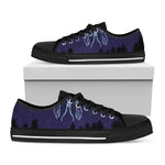 Cancer Constellation Print Black Low Top Shoes 