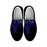 Cancer Constellation Print Black Slip On Shoes