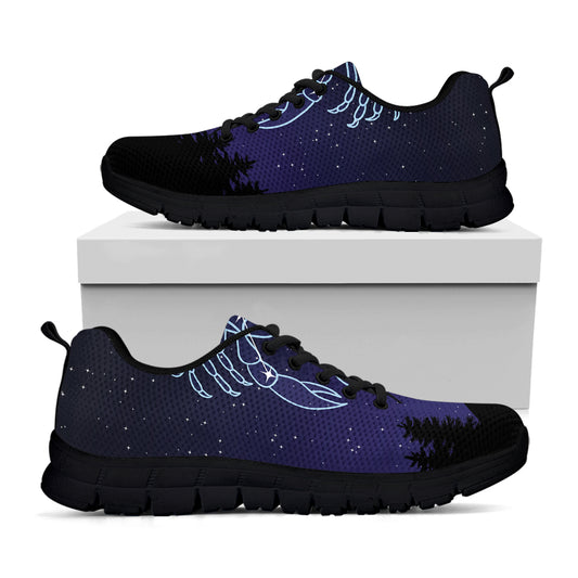 Cancer Constellation Print Black Sneakers