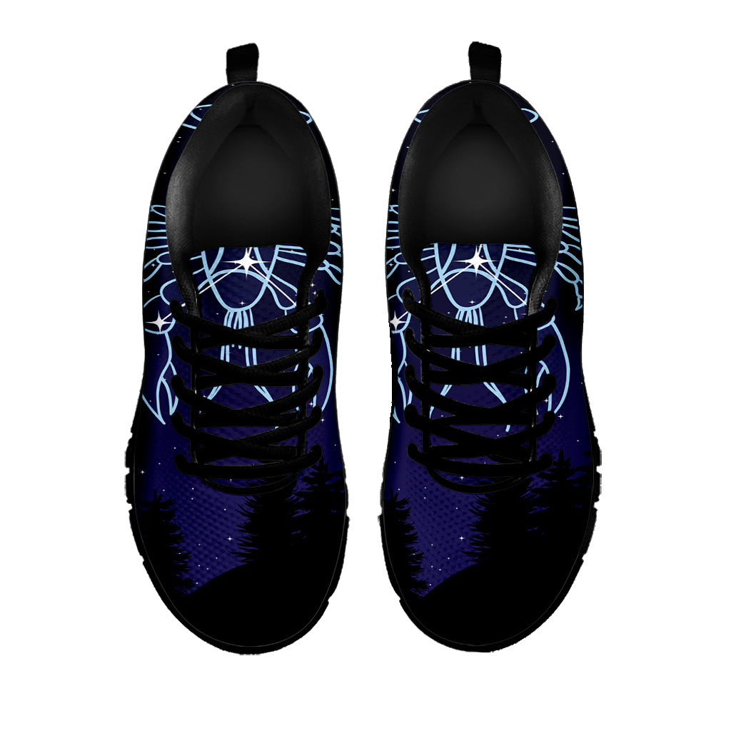 Cancer Constellation Print Black Sneakers