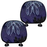 Cancer Constellation Print Car Headrest Covers
