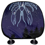 Cancer Constellation Print Car Headrest Covers