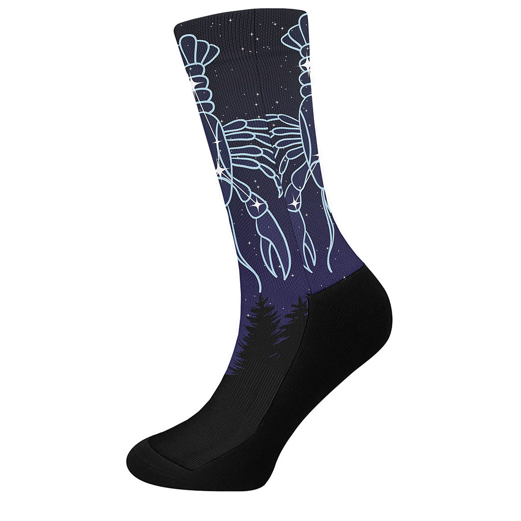 Cancer Constellation Print Crew Socks