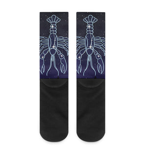 Cancer Constellation Print Crew Socks