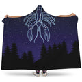 Cancer Constellation Print Hooded Blanket