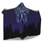 Cancer Constellation Print Hooded Blanket