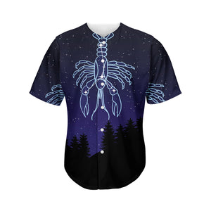 Cancer Constellation Print Men's Baseball Jersey