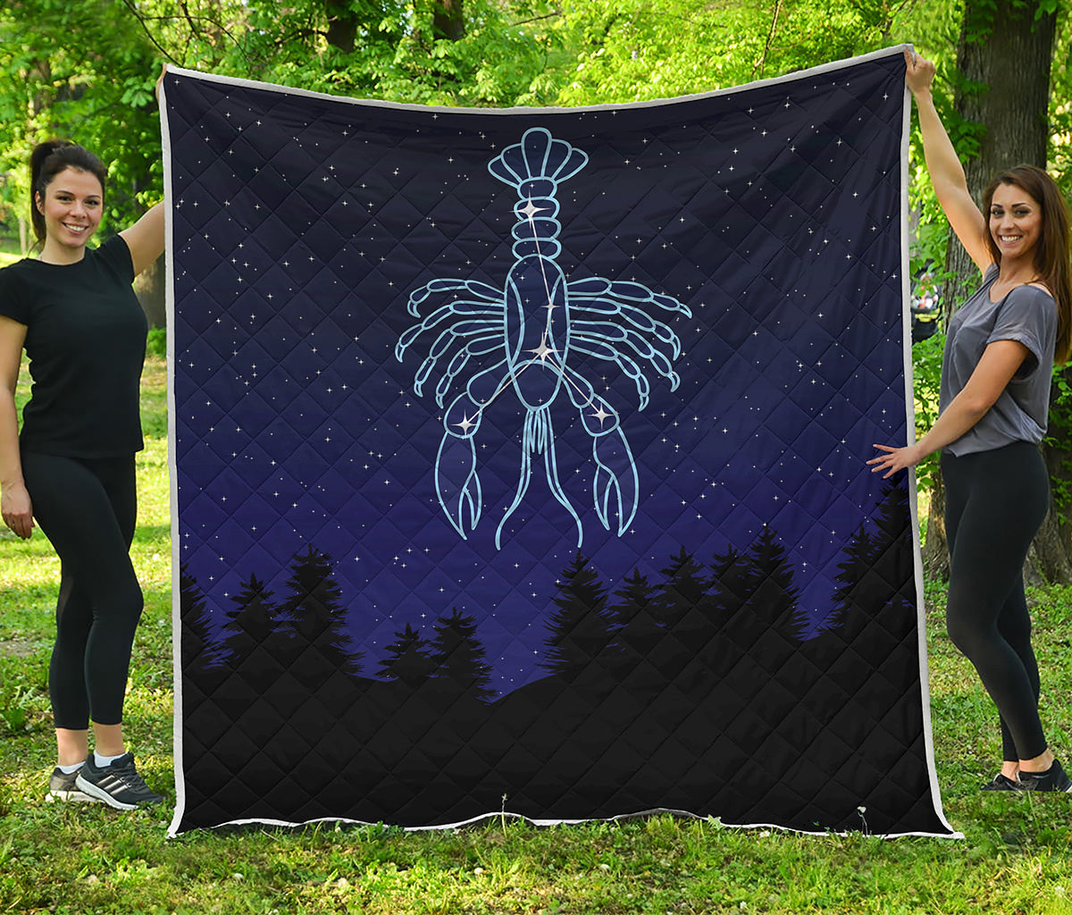 Cancer Constellation Print Quilt