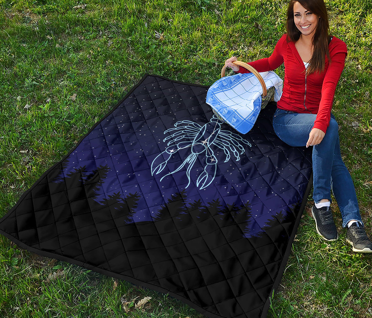 Cancer Constellation Print Quilt