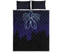 Cancer Constellation Print Quilt Bed Set