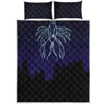 Cancer Constellation Print Quilt Bed Set