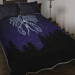 Cancer Constellation Print Quilt Bed Set