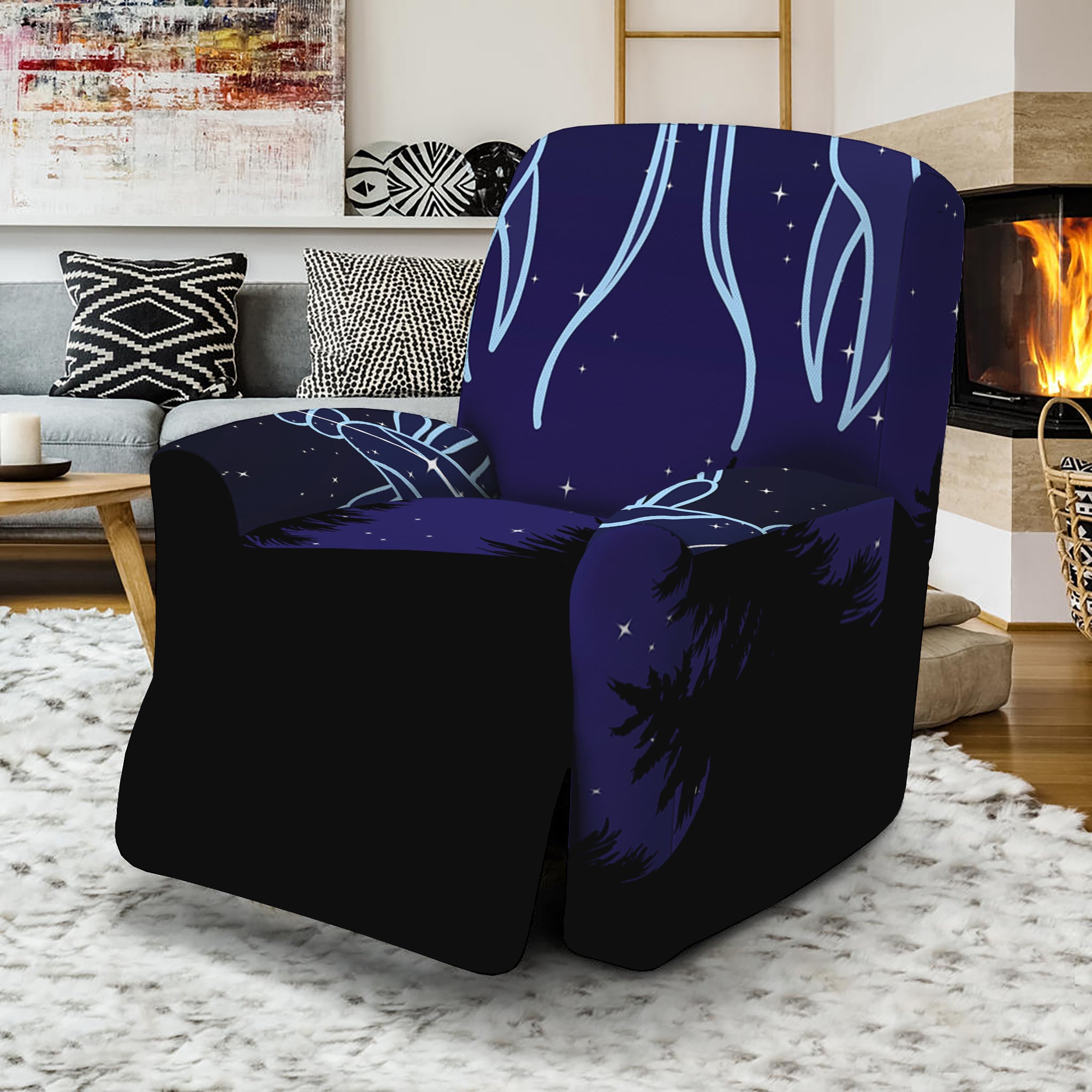 Cancer Constellation Print Recliner Slipcover