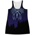 Cancer Constellation Print Women's Racerback Tank Top