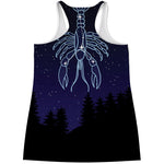 Cancer Constellation Print Women's Racerback Tank Top