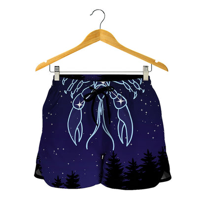 Cancer Constellation Print Women's Shorts