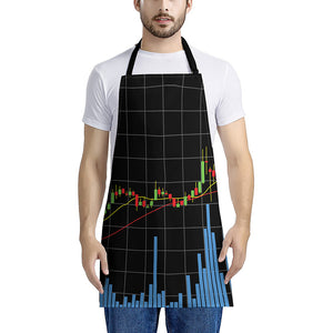 Candlestick Stock Graph Chart Print Apron