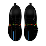 Candlestick Stock Graph Chart Print Black Sneakers