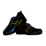 Candlestick Stock Graph Chart Print Black Sneakers