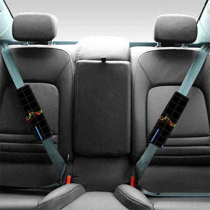 Candlestick Stock Graph Chart Print Car Seat Belt Covers