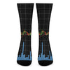 Candlestick Stock Graph Chart Print Crew Socks