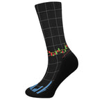 Candlestick Stock Graph Chart Print Crew Socks