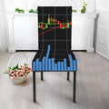 Candlestick Stock Graph Chart Print Dining Chair Slipcover