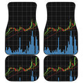 Candlestick Stock Graph Chart Print Front and Back Car Floor Mats