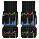 Candlestick Stock Graph Chart Print Front and Back Car Floor Mats