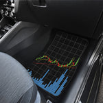 Candlestick Stock Graph Chart Print Front and Back Car Floor Mats