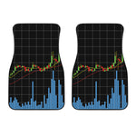 Candlestick Stock Graph Chart Print Front Car Floor Mats